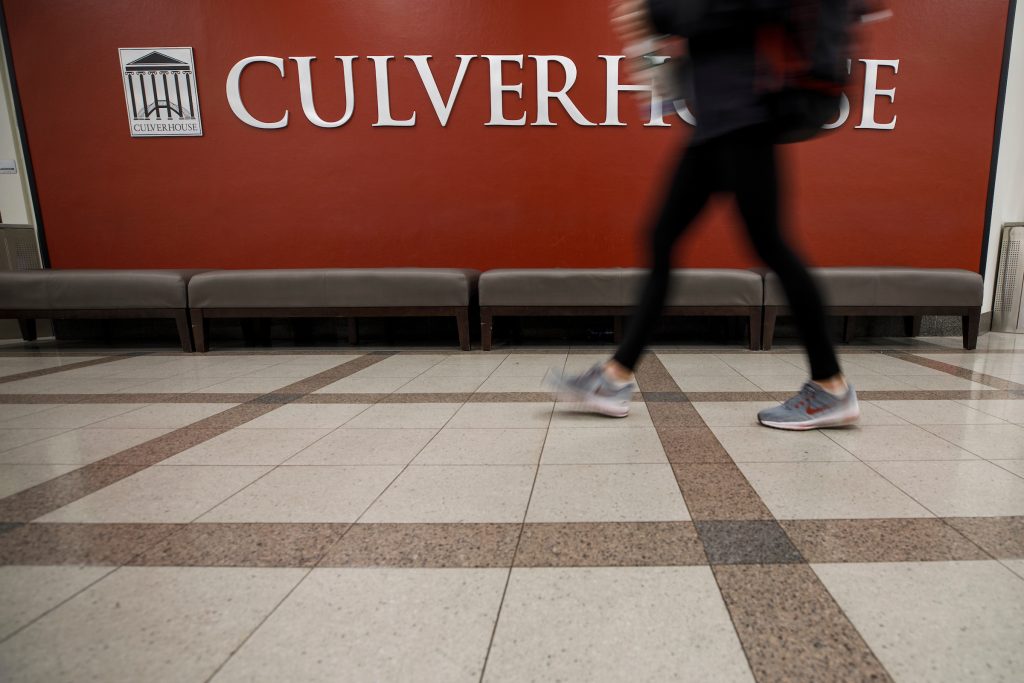 students walking