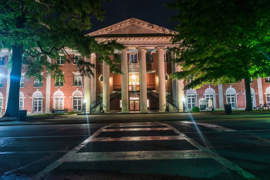 Bidgood Hall at night