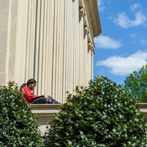 student studying