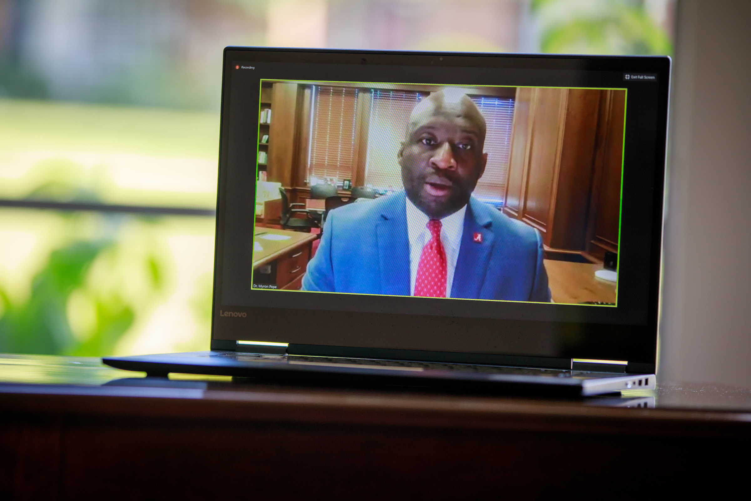 person on a virtual meeting
