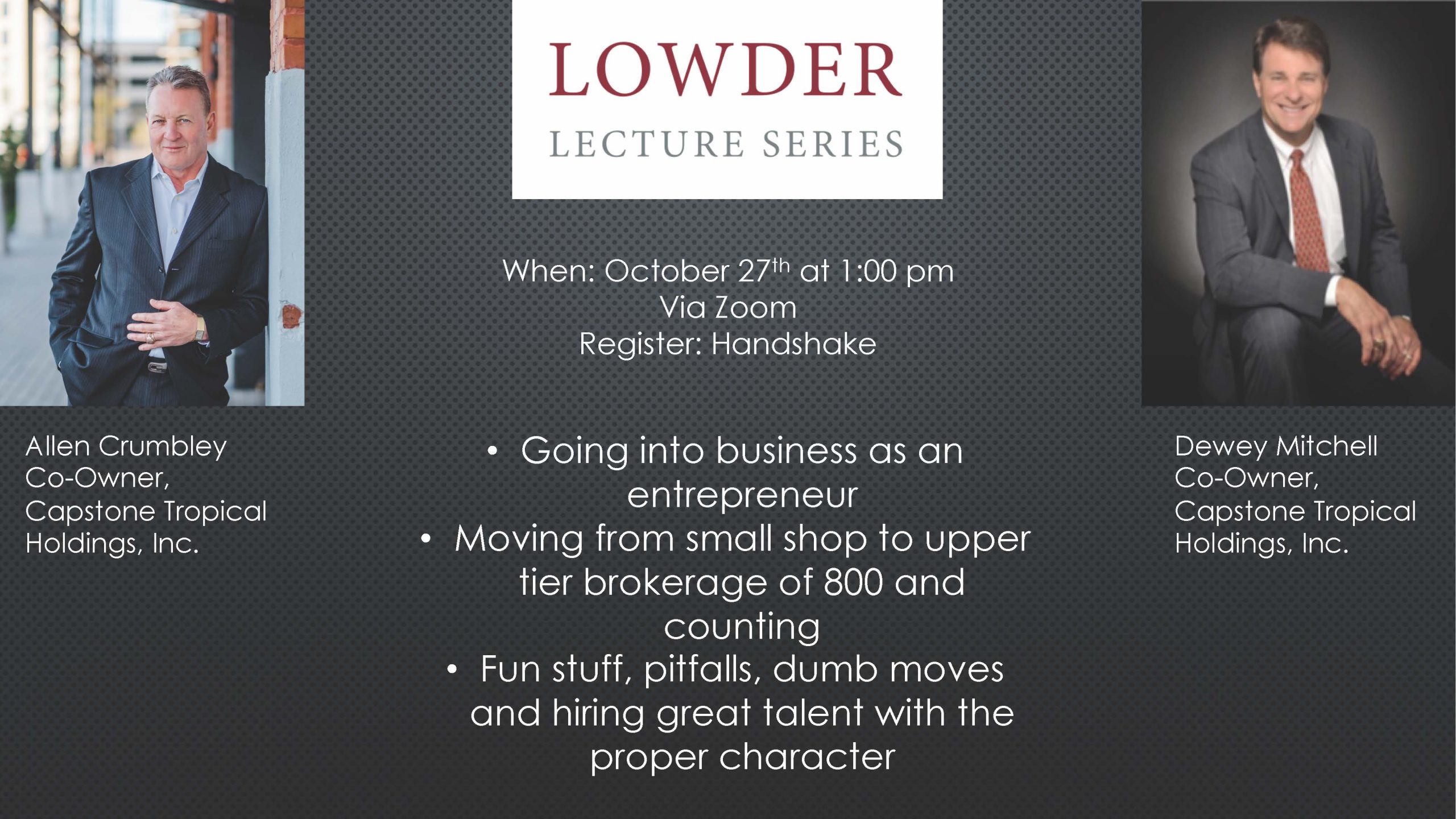 Crumbley and Mitchell Lowder Lecture Series