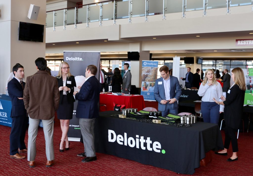 students attending meet the firms