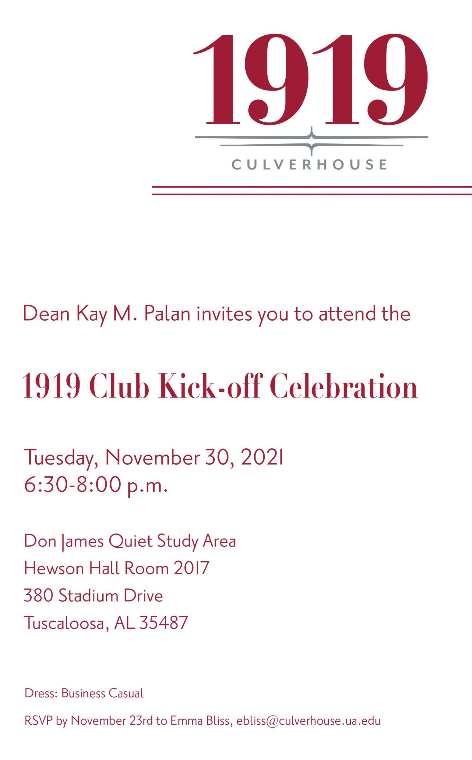 1919 Club Invite