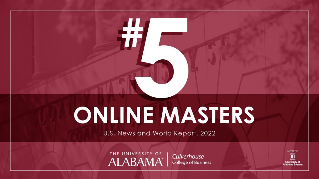 #5 Online Masters program for 2022 per US News and World Report