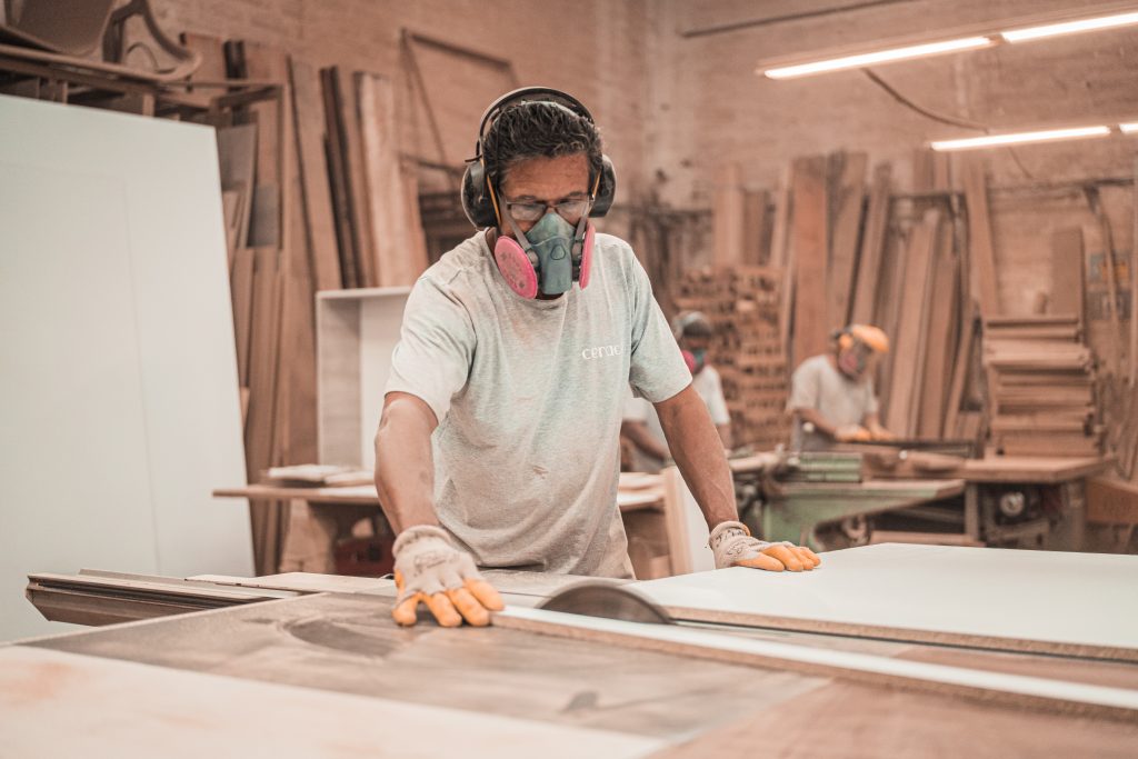 wood workers in a factory