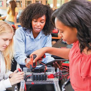 Students getting hands on experience