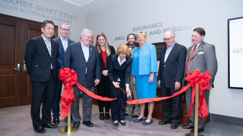 International Insurance Society Insurance Hall of Fame Ribbon Cutting<span class="timeline-express-tax-container timeline">
			<span class="pre-text">Timelines: </span>Culverhouse History
		</span>