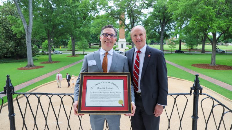 Dr. Daniel Bachrach Receives UA Burnum Award<span class="timeline-express-tax-container timeline">
<span class="pre-text">Timelines: </span>Culverhouse History
</span>