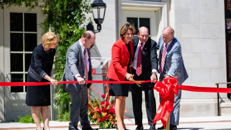 Hewson Hall Ribbon Cutting<span class="timeline-express-tax-container timeline">
			<span class="pre-text">Timelines: </span>Culverhouse History
		</span>