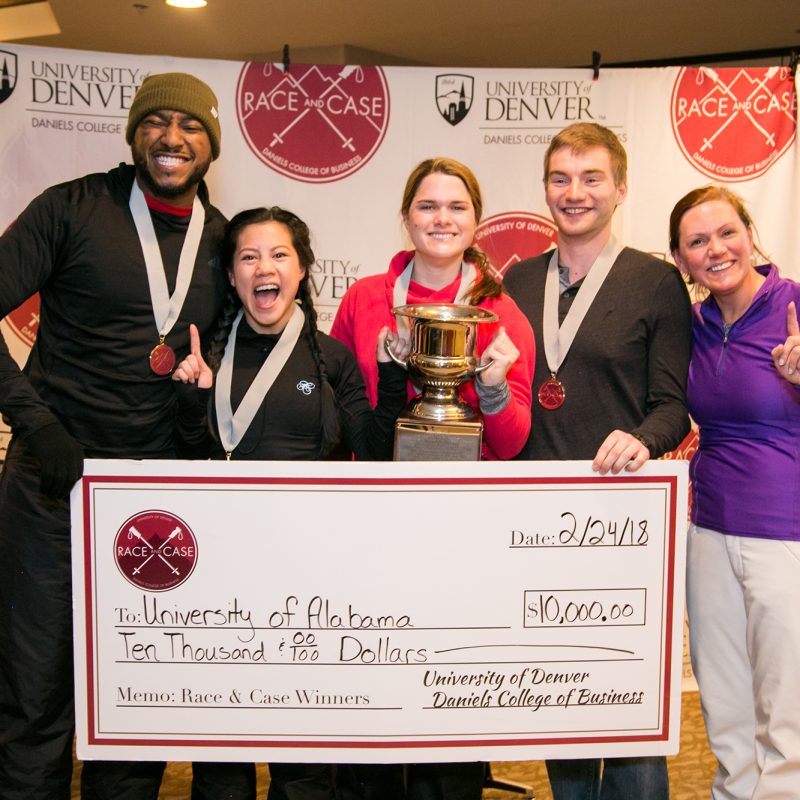 2018 Race and Case Winners from left to right: Myles Ward, Christin Spencer, Liz Alley, and James Ramsey