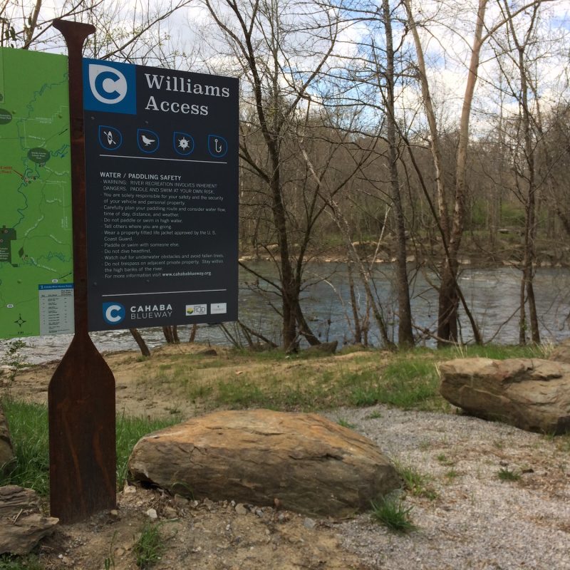 Access point for the Cahaba River.