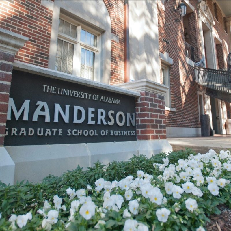Manderson sign outside Bidgood Hall